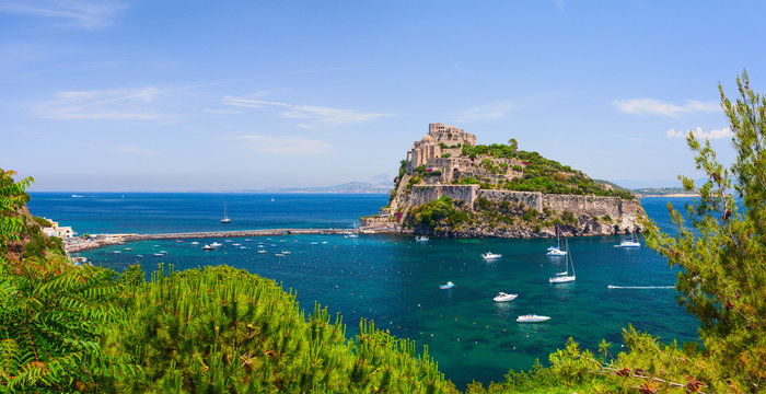 Aragon castle. Hieron I of Syracuse built the fortress in 474 B.C. Ischia Island