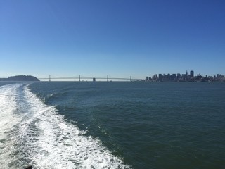 San Francisco skyline from the Sausalido ferry