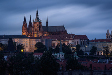 Czech republic, Prague Castle on twilight.