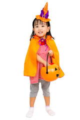 Asian Chinese Little girl celebrate Halloween.