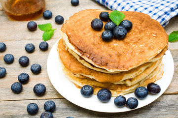pancakes with fresh wild berry
