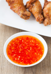 Western cuisine sweet chili sauce made with red chili pepper