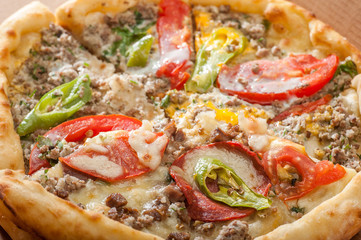 Turkish round pizza pide