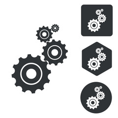 Settings icon set, monochrome