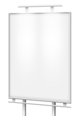 Blank billboard (city advert) isolated on white background
