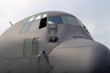 Fototapeta na wymiar Military transportation plane