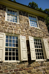 Closeup profile of George Washington's Headquarters at Valley Forge