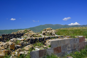 Part of the preserved wall in Sevanavank monastery