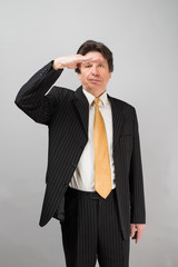 man looks into the distance