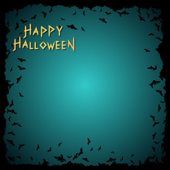 Halloween vector background with bats frame