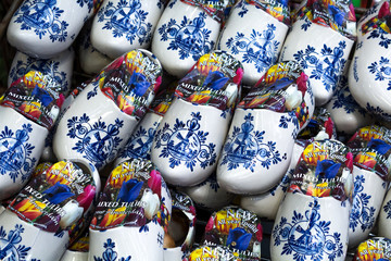 Ceramic clogs with tulip bulbs inside, Amsterdam