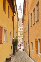 Obraz premium ROTHENBURG OB DER TAUBER, GERMANY - September 5: Narrow street v