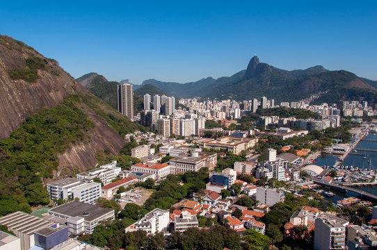 View of Rio de Janeiro from the Cable Car to Urca Mountain
