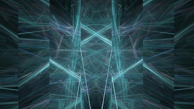 Fraktal-Animation mit senkrechten Segmenten.