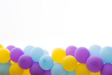 bright bunch of colorful balloons background