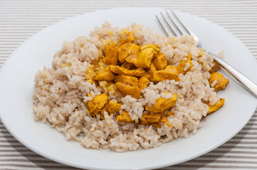 Arroz con pollo al curry