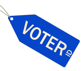 Voter ID blue tag