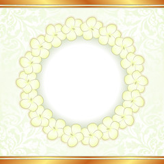 vintage background with flowers frame