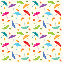Fototapeta premium Seamless pattern with umbrellas 