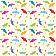 Seamless pattern with umbrellas 