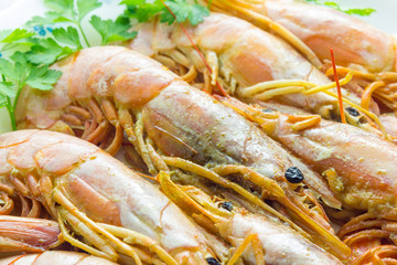 Raw prawns