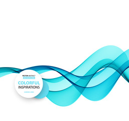 Smooth wave stream line abstract header layout. Vector