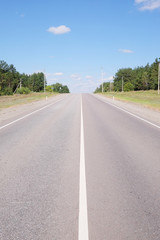 Landscape with the image of country road