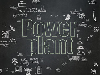 Industry concept: Power Plant on School Board background