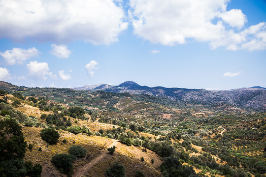 Mediterranean Creta mountain landscape