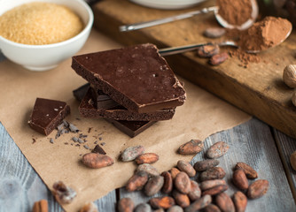 chocolate and cocoa beans