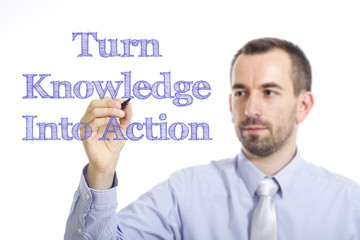 Naklejka premium Turn Knowledge Into Action