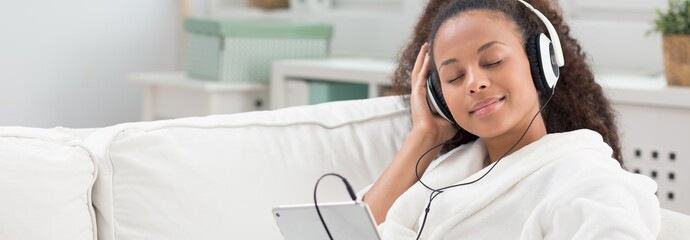 Student relaxing herself after exam