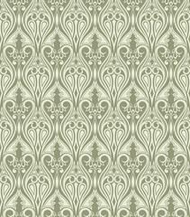 Seamless vintage abstract flower vector wallpaper.