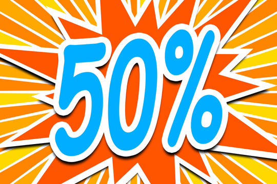50 Prozent Rabatt