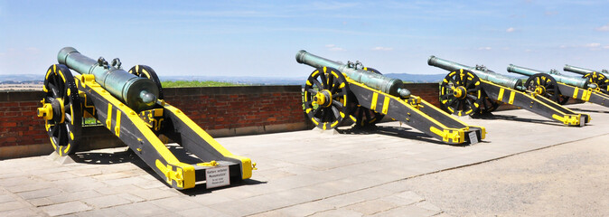 Cannons at Konigstein Fortress, near Dresden, Saxon Switzerland, Germany