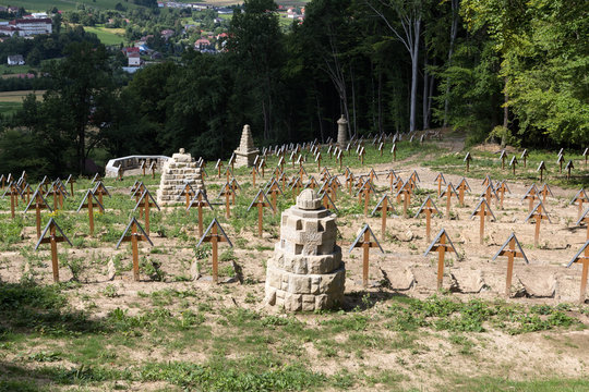 The old military cemetery form first world war in  Luzna Pustki- battle of Gorlice - Poland