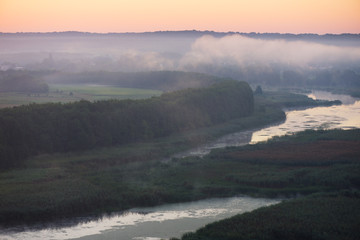 Morning mist over the river
