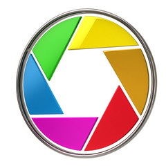 Colorful camera shutter