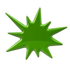 Green bursting star icon