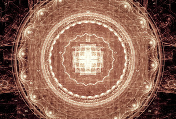 Mandala, fractal modern background for modern design