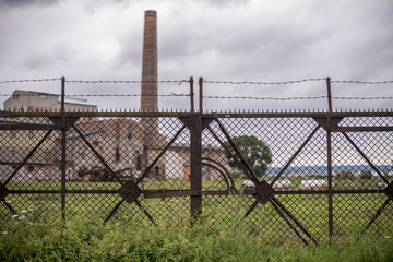 Fototapeta premium industrial fence