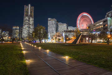 横浜みなとみらいの夜景