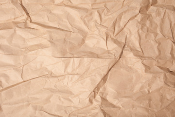 Crumpled craft paper background.