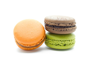 French colorful macarons.