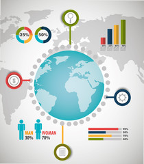 World infographic design.