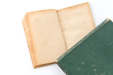 old book on white background