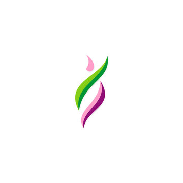 abstract beauty woman vector logo