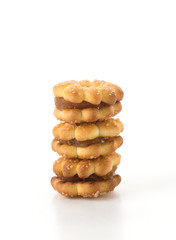 coconut biscuit with pineapple jam