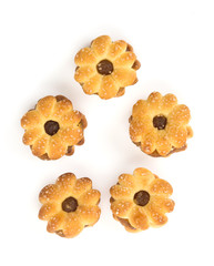 coconut biscuit with pineapple jam