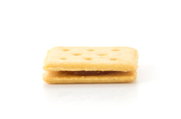 Fototapeta na wymiar cheese biscuit with pineapple jam